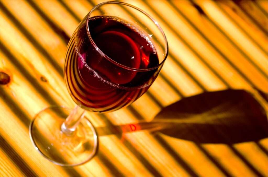 Wine in glass