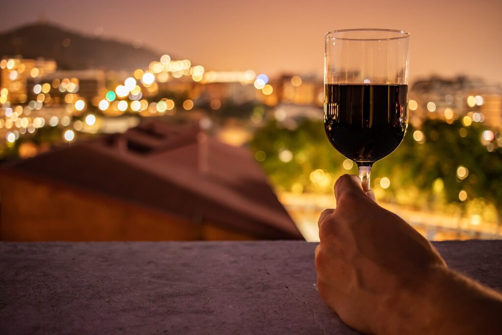 Wine in glass